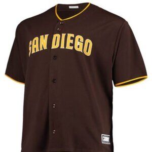 San Diego Padres Shirt - Brown, Size L, Button up Jersey - new, never worn